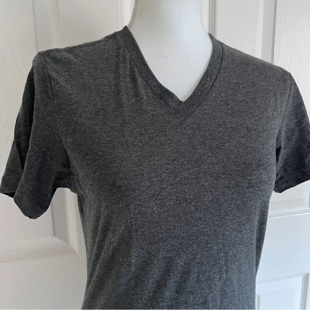 Polo Ralph Lauren V neck Cotton Shirt in Charcoal Gray Small